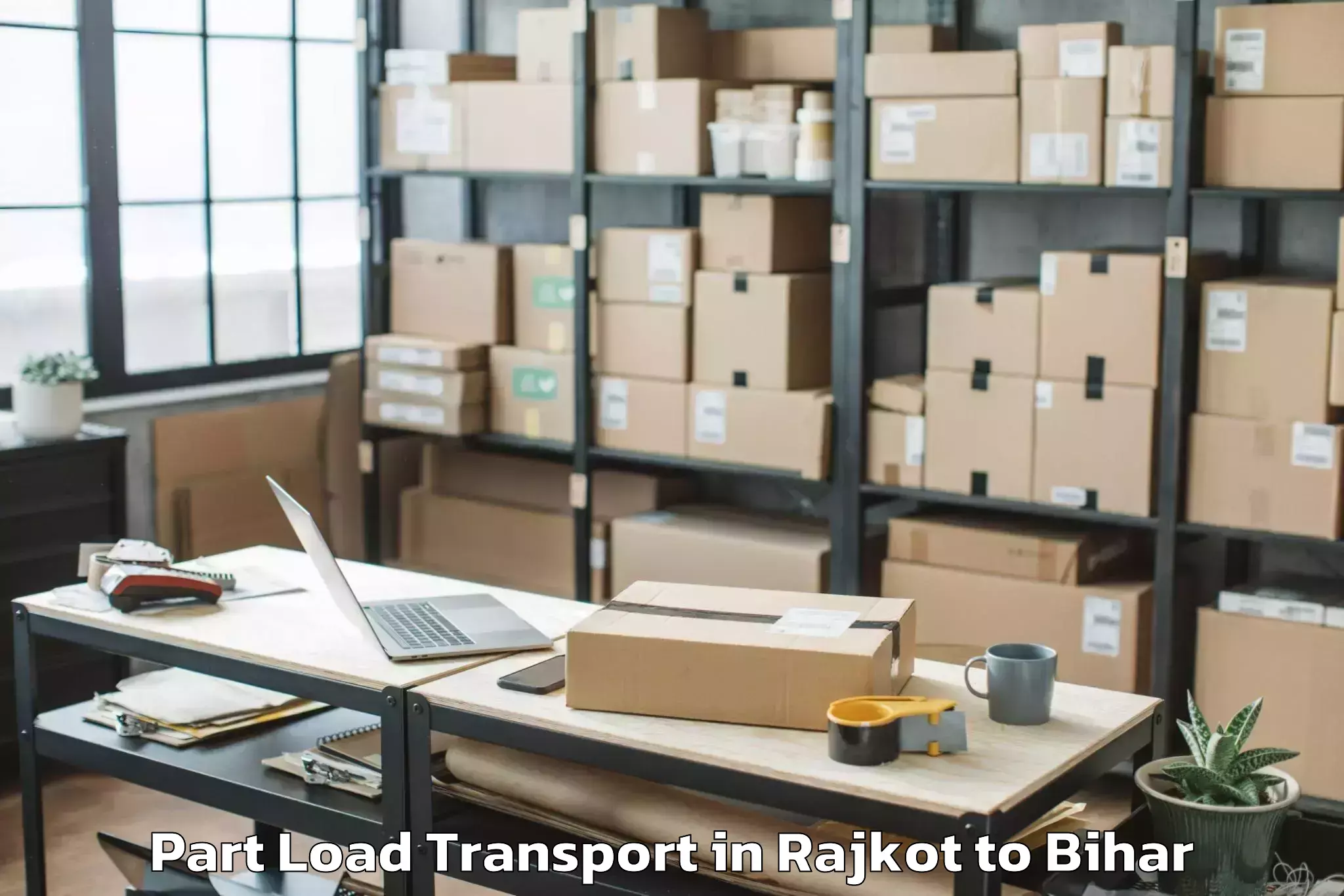 Top Rajkot to Narpatganj Part Load Transport Available